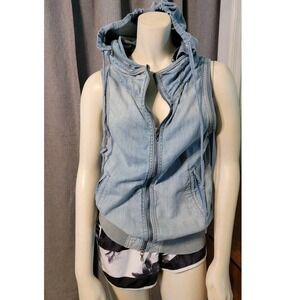 Y2K GOA Genuine Vtg Bono Apocalypse Hooded Denim Zip Up Grunge S Japanese Brand